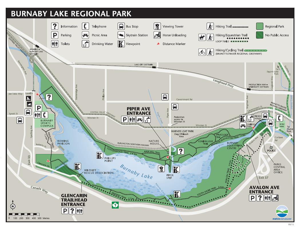 The Park Burnaby Lake Park Association   BurnabyLakeParkMap06 15 